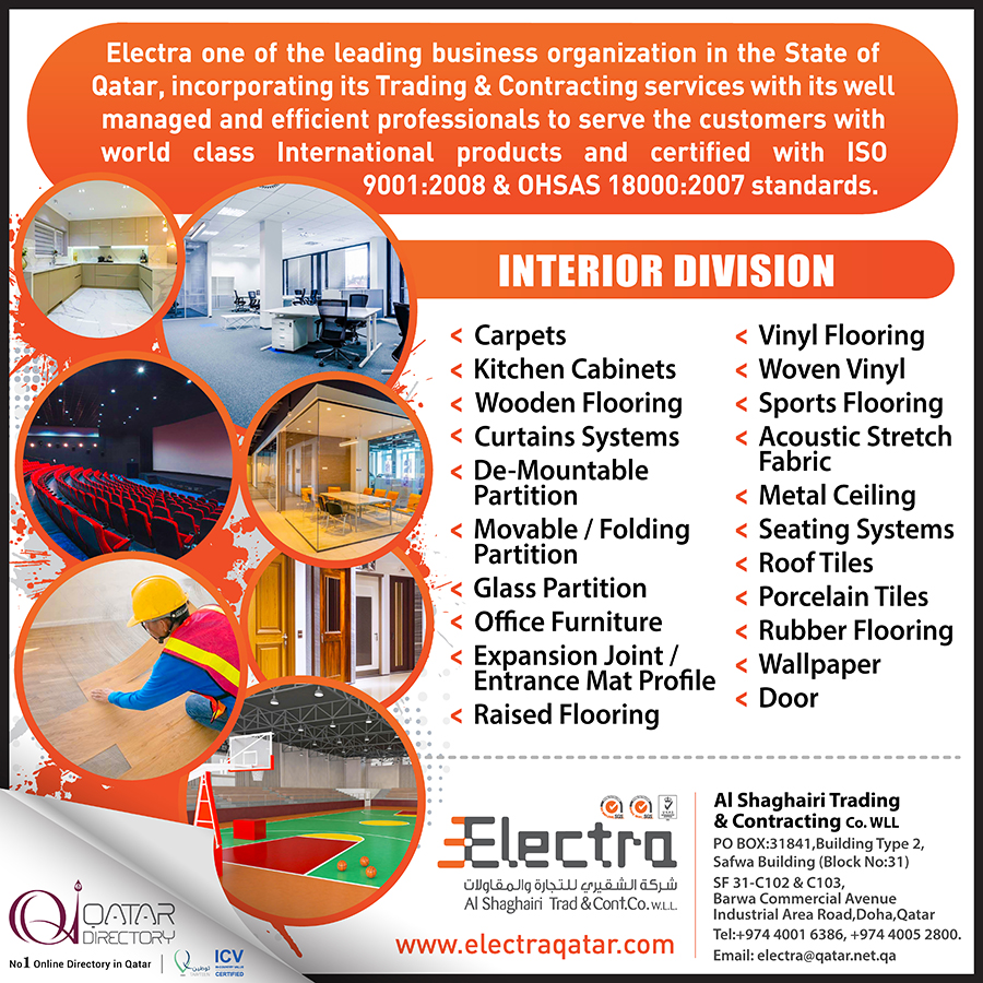 ELECTRA - AL SHAGHAIRI TRADING & CONTRACTING CO WLL (INTERIOR DIV) in Doha Qatar
