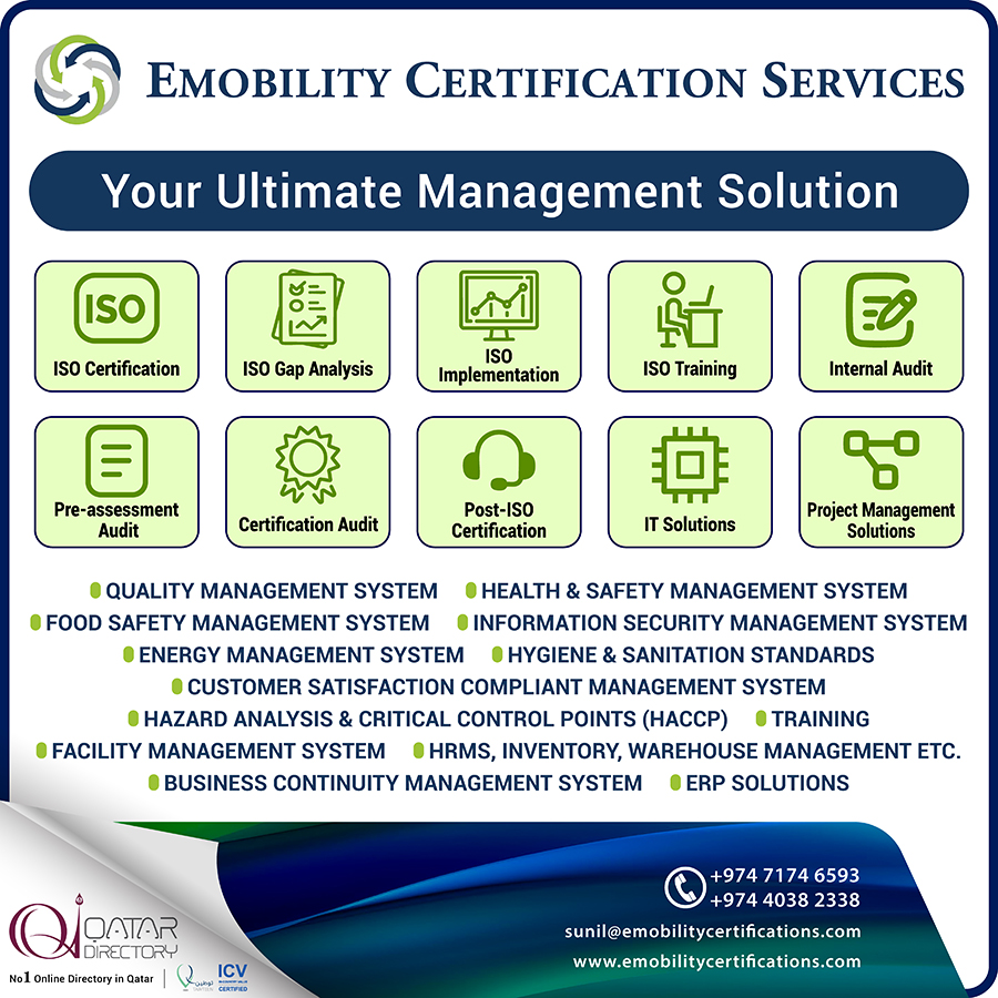 EMOBILITY CERTIFICATION SERVICES WLL in Doha Qatar